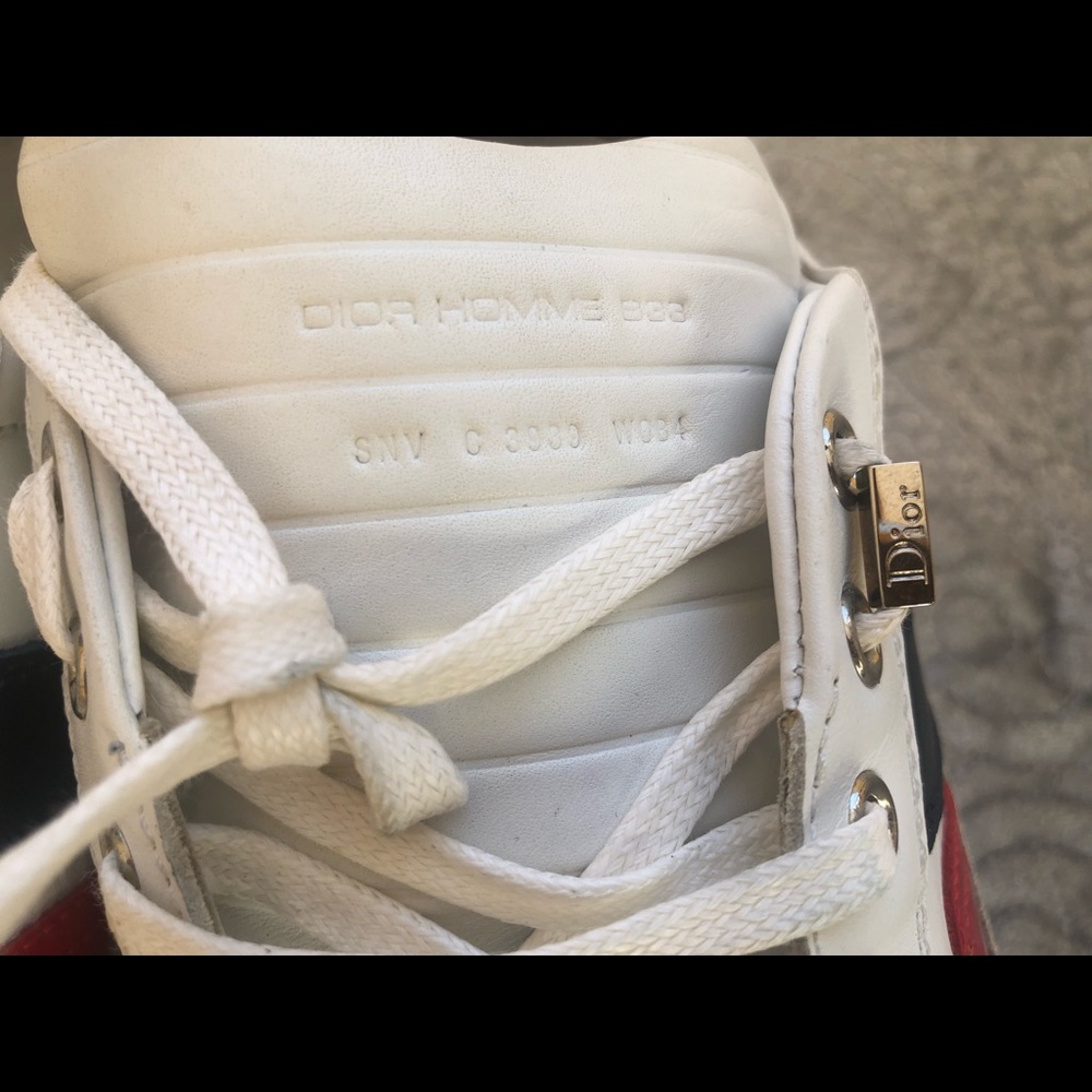 White leather/ suede Dior sneakers - Picture 3 of 8
